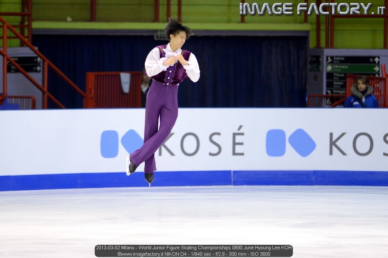 2013-03-02 Milano - World Junior Figure Skating Championships 0890 June Hyoung Lee KOR.jpg